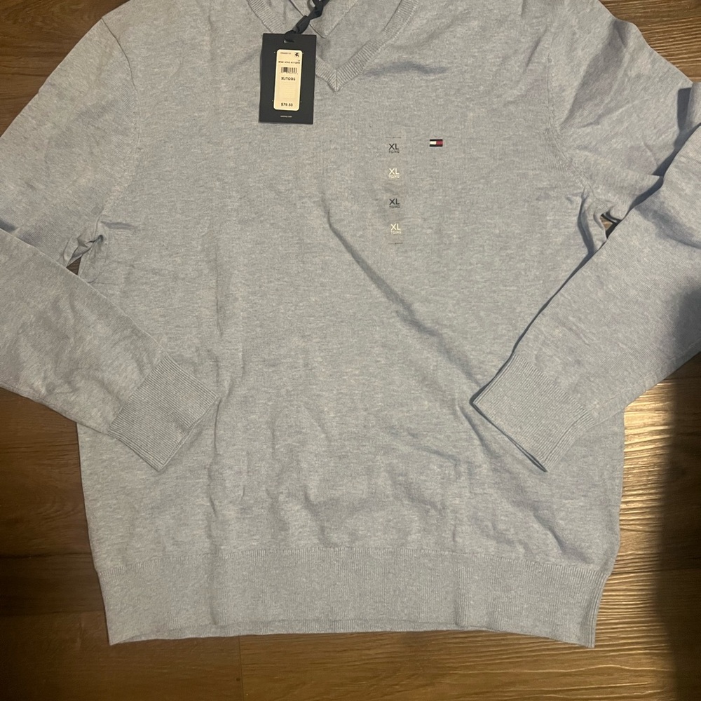 Tommy Hilfiger Light Blue Long Sleeve Sweater XL